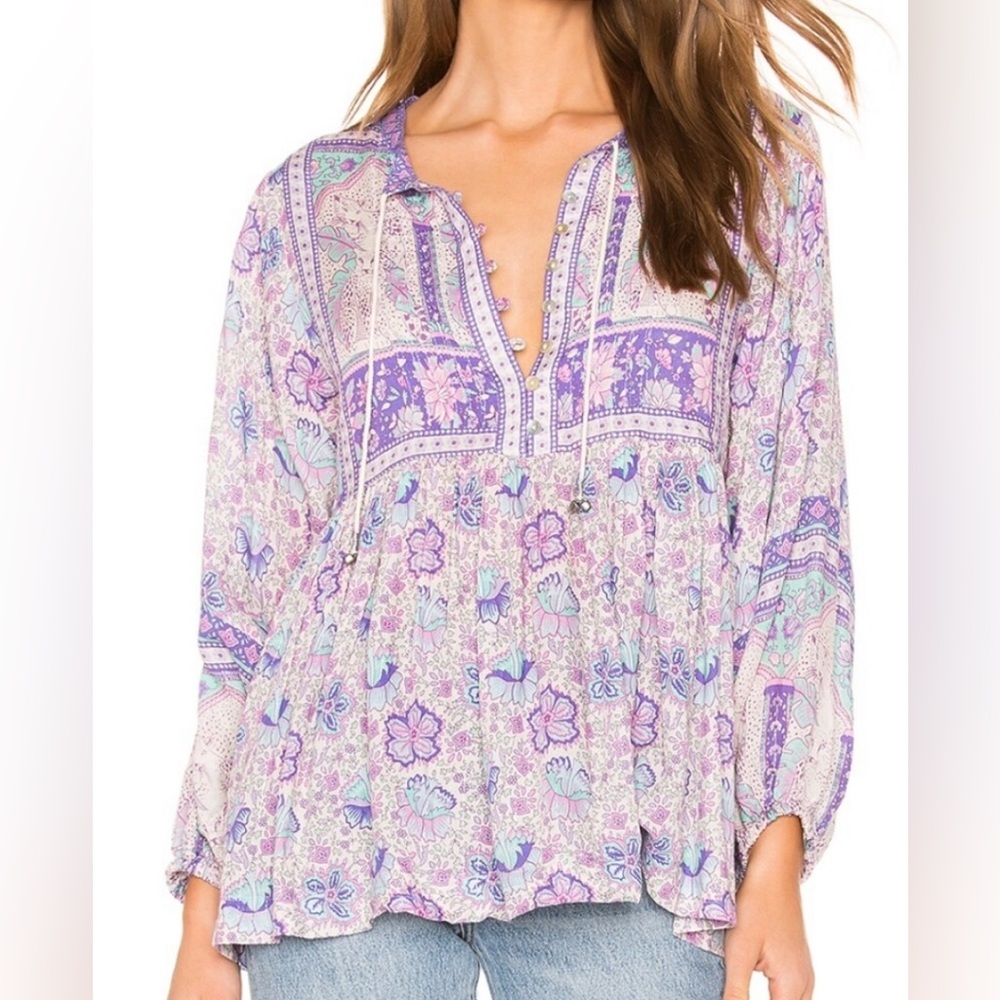 Spell & The Gypsy Poinciana Lilac Blouse Size Small nwot